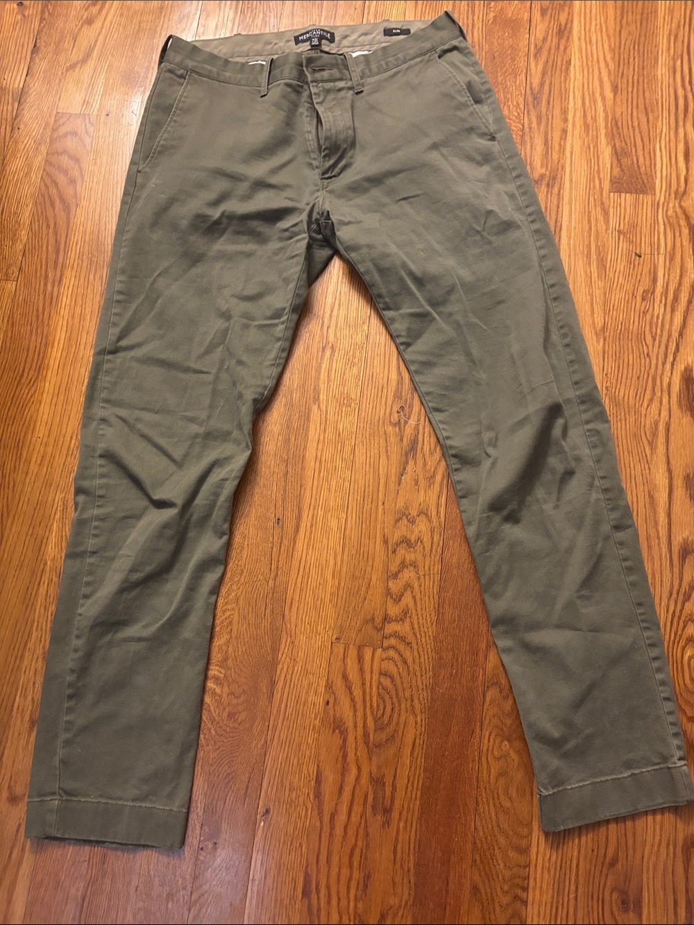J Crew Olive Green Men’s Chinos - Slim Straight Fit